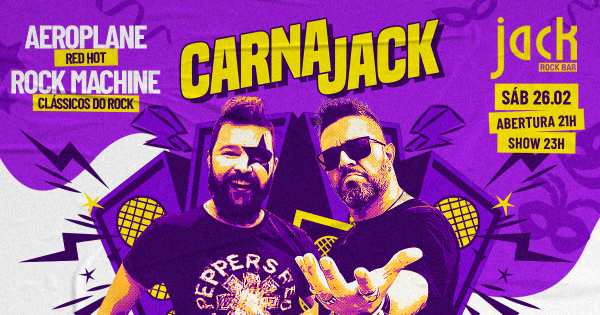 SÁBADO CARNAJACK AEROPLANE RED HOT ROCK MACHINE CLASSIC ROCK em