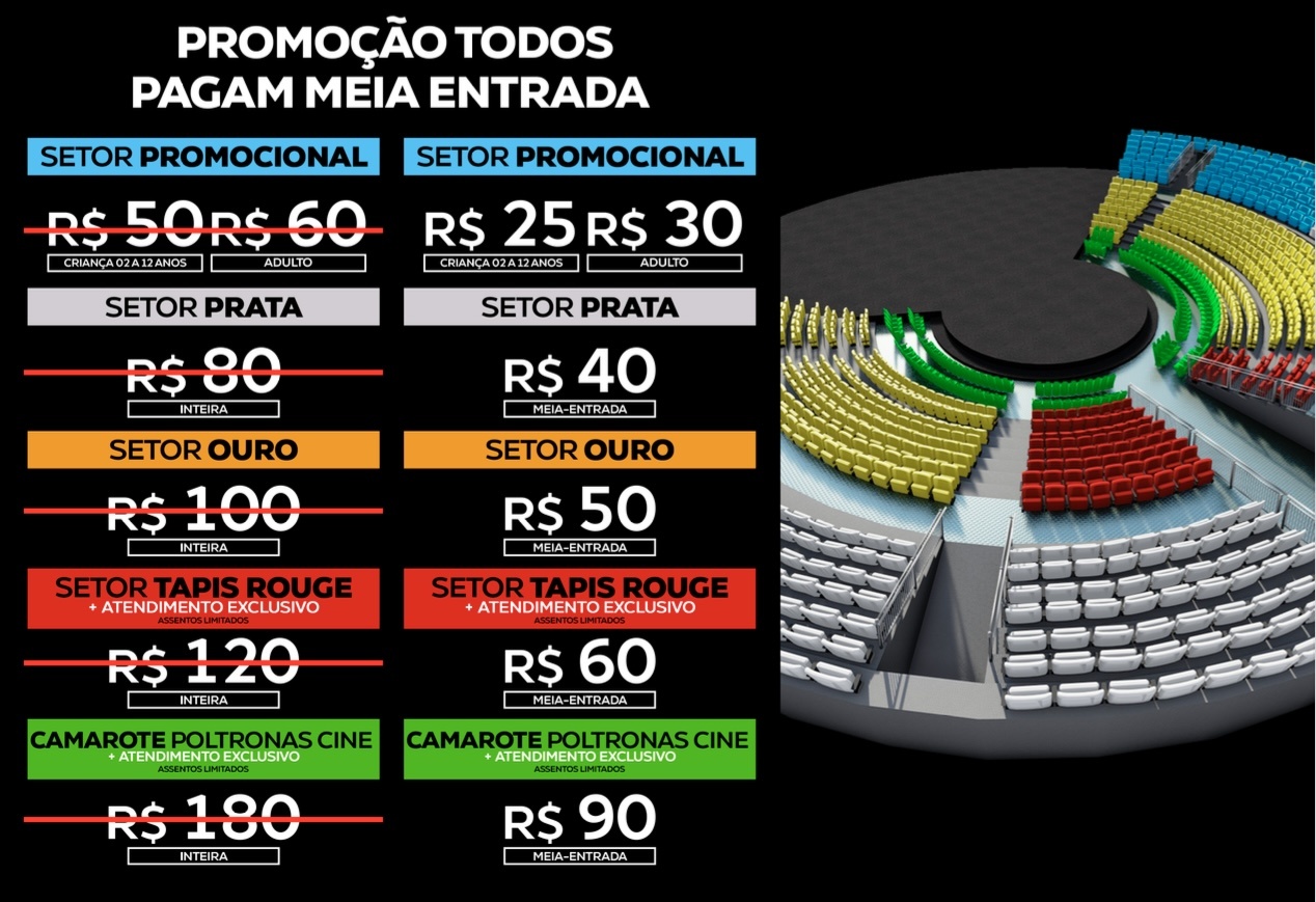 CIRQUE AMAR SEX MAI h PROMOÇÃO MEIA ENTRADA PARA TODOS em Rio