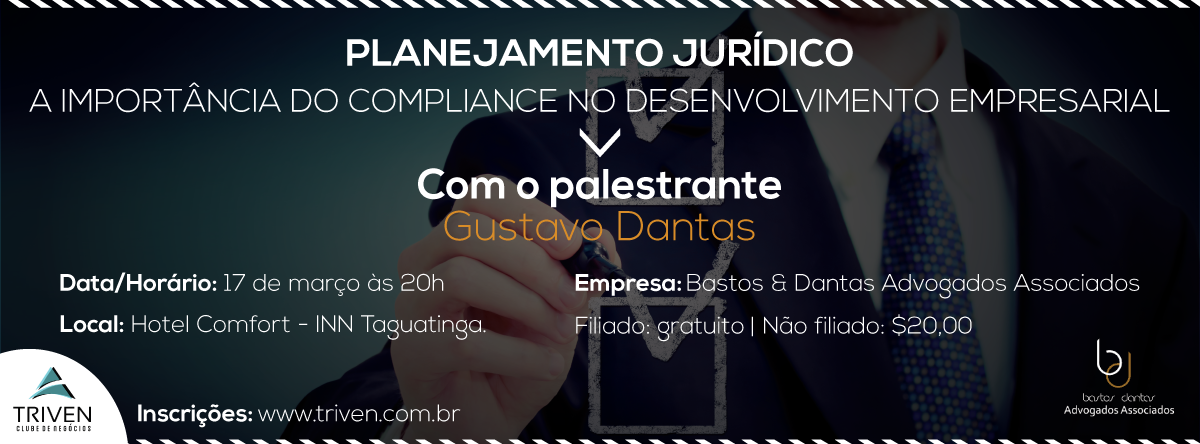Palestra: Planejamento Jurídico - A importância do Compliance no ...