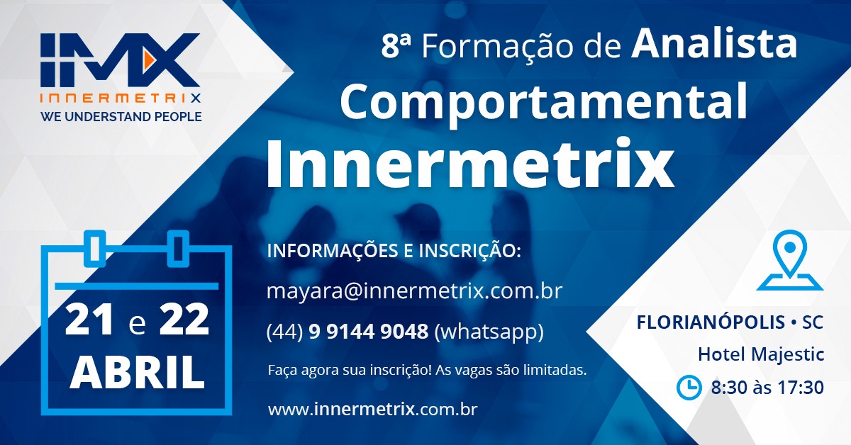 TREINAMENTO ANALISTA COMPORTAMENTAL INNERMETRIX Sympla