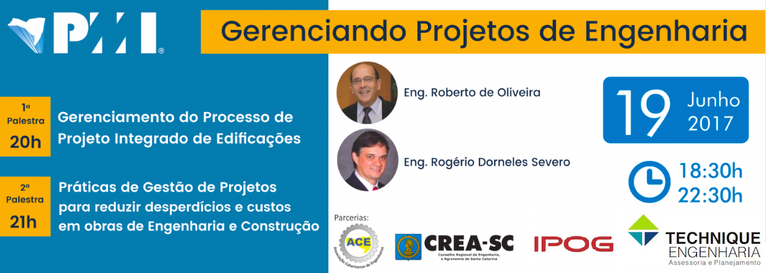 GERENCIANDO PROJETOS DE ENGENHARIA em FLORIANOPOLIS - Sympla
