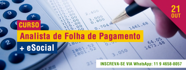 Curso de Analista de Folha de Pagamento (aos sábados) em São Paulo - Sympla