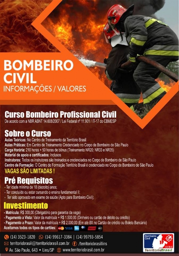 CURSO DE BOMBEIRO PROFISSIONAL CIVIL em Lins - Sympla