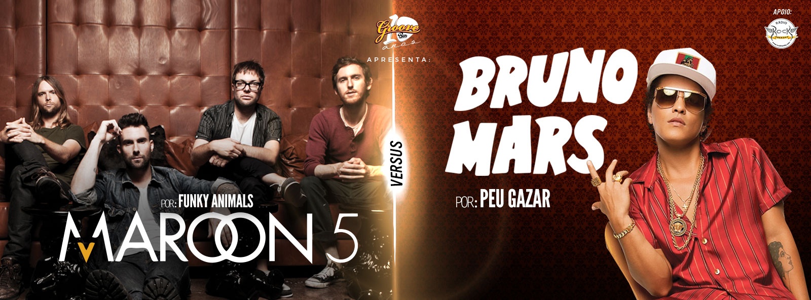 Maroon 5 versus Bruno Mars Sympla