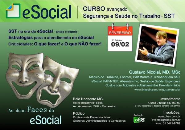 CURSO Avan ado ESocial Seguran a E Sa de Do Trabalho SST Belo 
