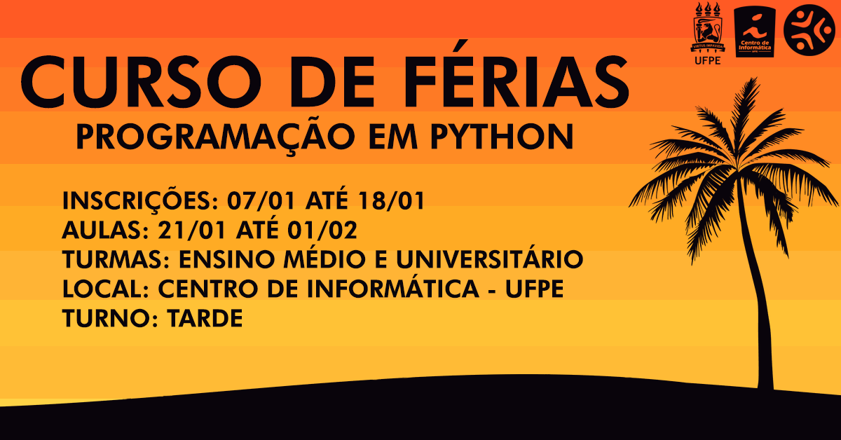 Curso de Férias - Programação em Python em Recife - Sympla