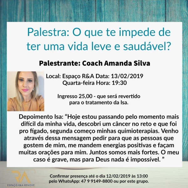 O que te impede de ter uma vida leve e saudável? - online - Sympla