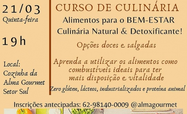 Curso Culinária - Alimentos para o Bem-Estar em Goiânia - Sympla