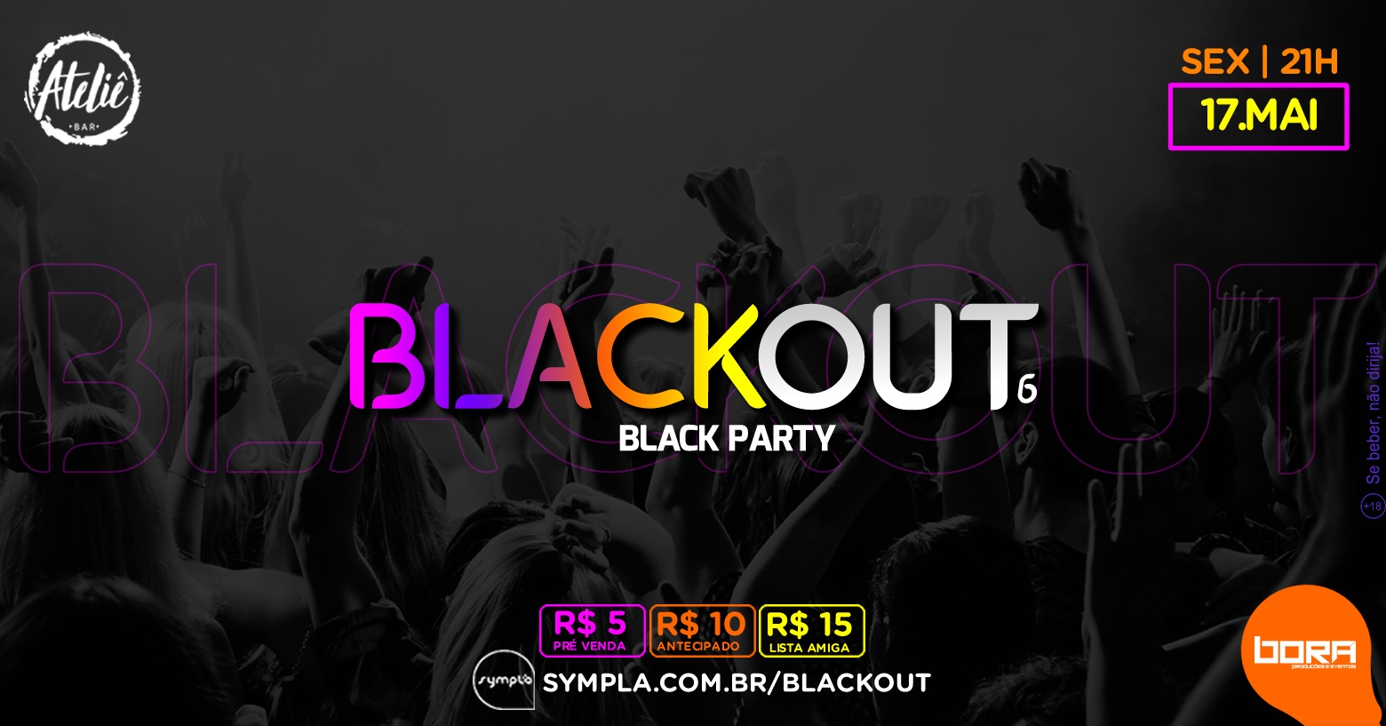 Blackout 6 Black Party Sympla