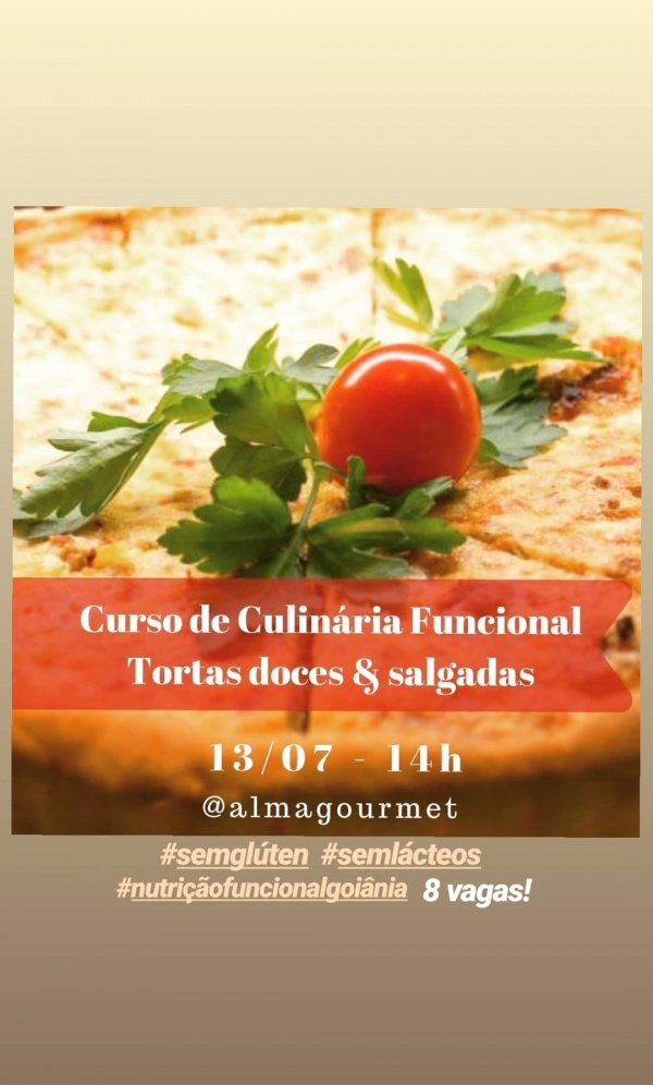Curso de Culinária Funcional - Tortas em Goiânia - Sympla