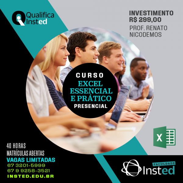 Curso de Excel Essencial e Prático - 40 horas em Campo Grande - Sympla