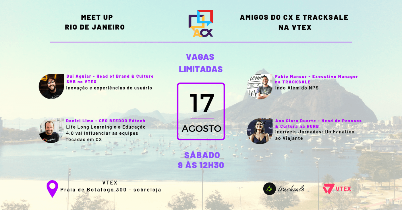 Meet Up Rio de Janeiro - Amigos do CX e Tracksale na Vtex. em Rio de ...