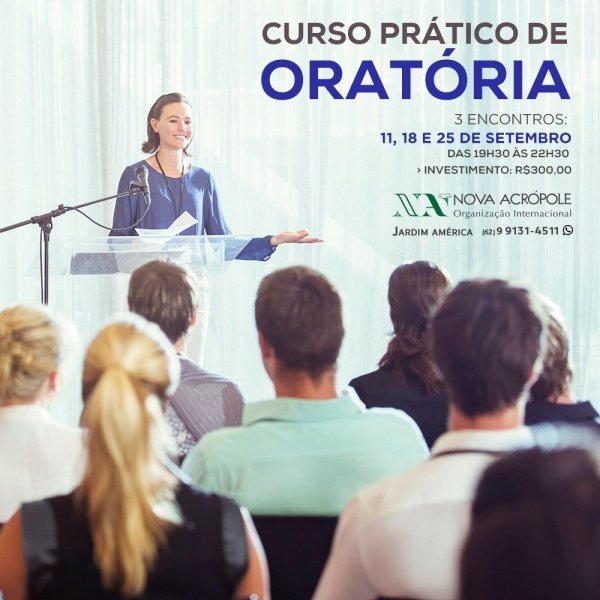 Curso de Oratória Setembro 2019 em Goiânia - Sympla