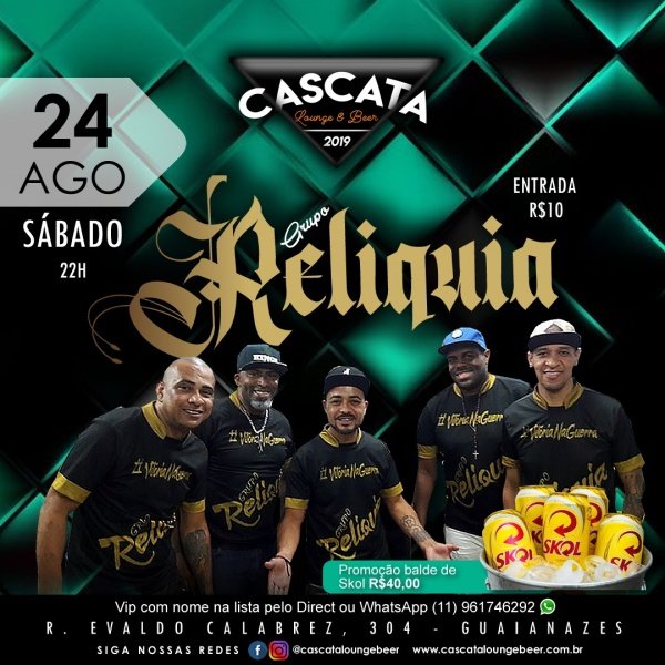 Grupo Relíquia Pagode 90 em São Paulo Sympla