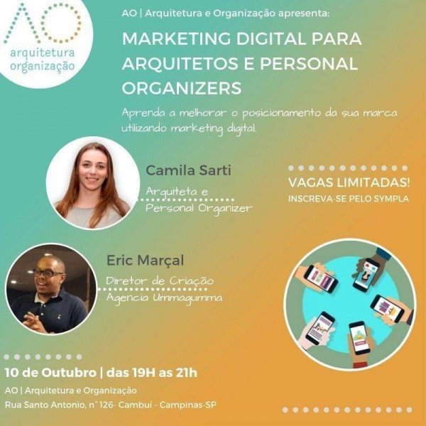 da AO Marketing Digital para Arquitetos e Personal Organizer