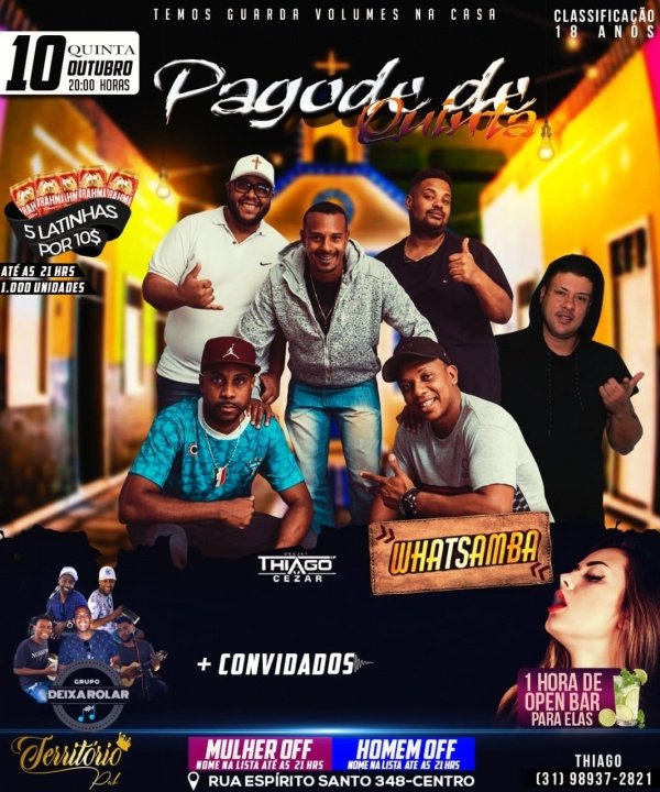 Pagode de Quinta em Belo Horizonte Sympla