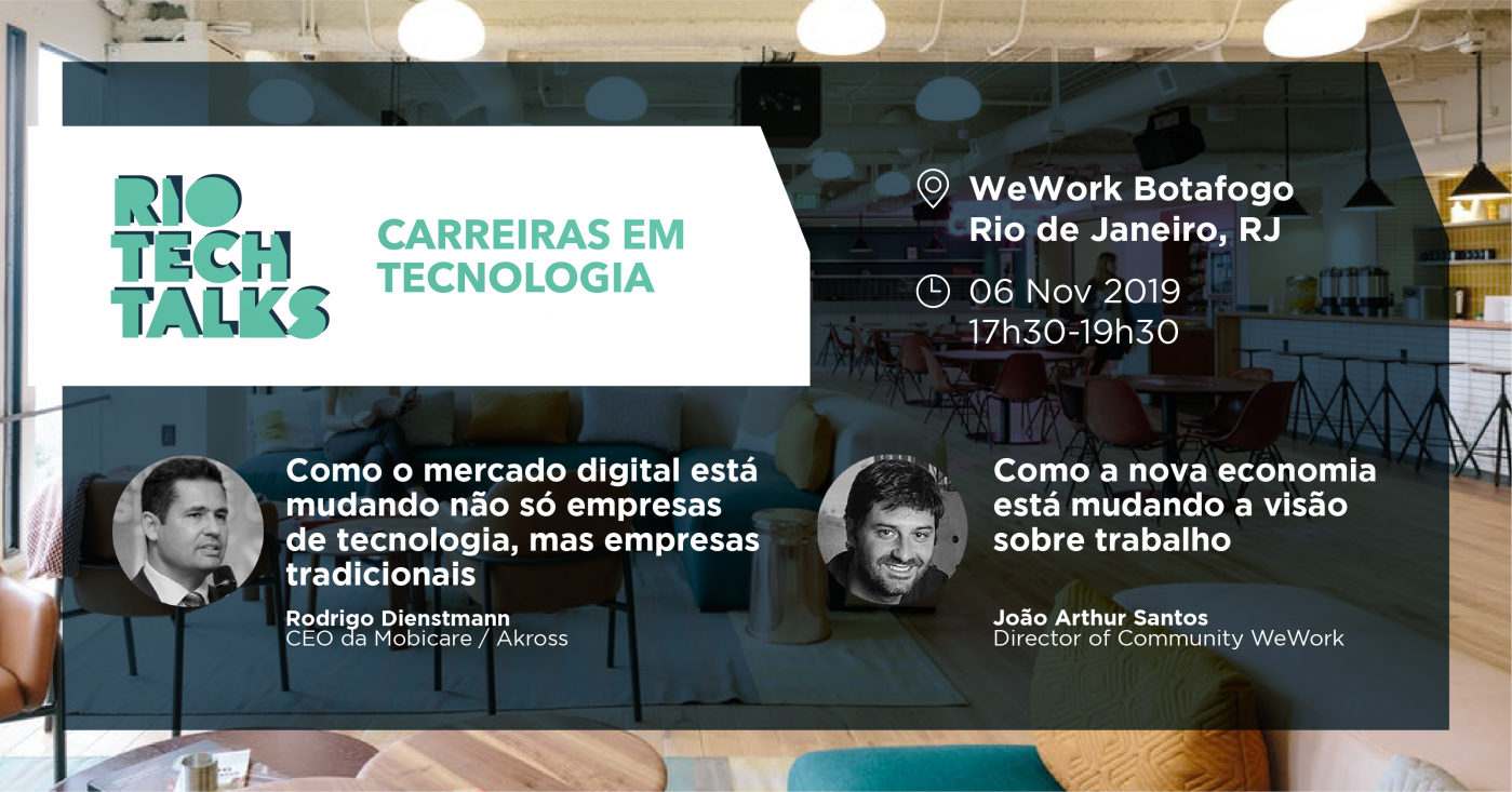 Rio Tech Rio Rsncho Rio Tech Talks | Edição carreiras em tecnologia em Rio de Janeiro - Sympla