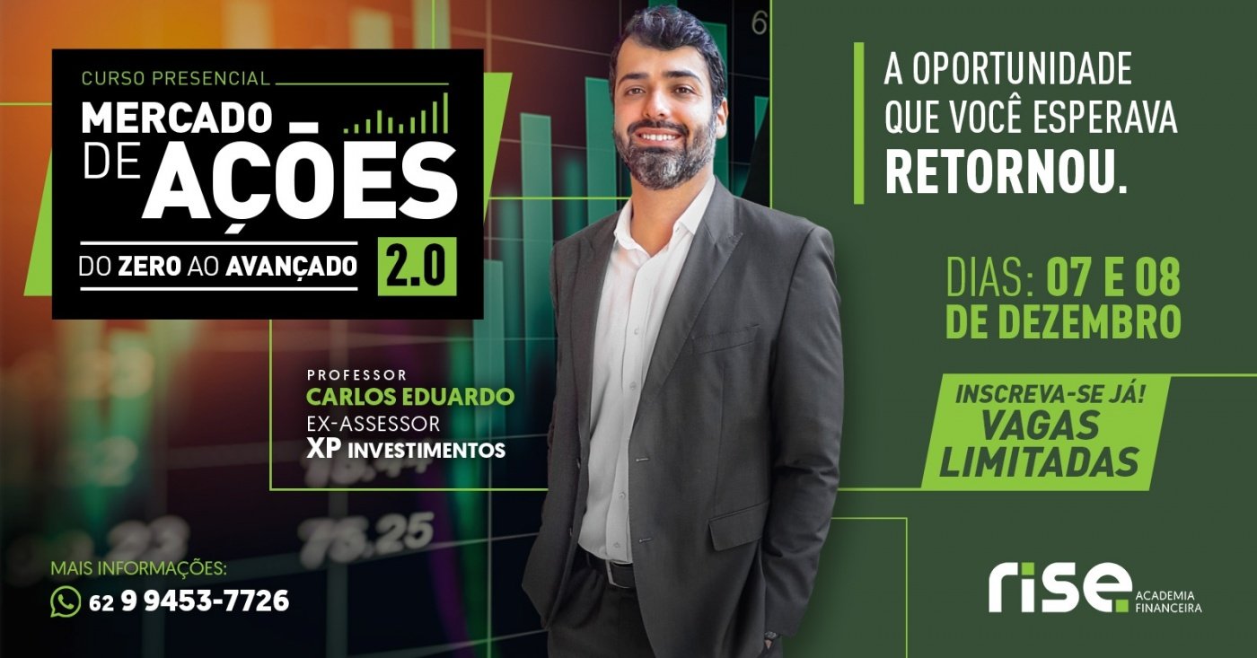 CURSO PRESENCIAL: MERCADO DE AÇÕES - DO ZERO AO AVANÇADO 2.0 em Goiânia ...