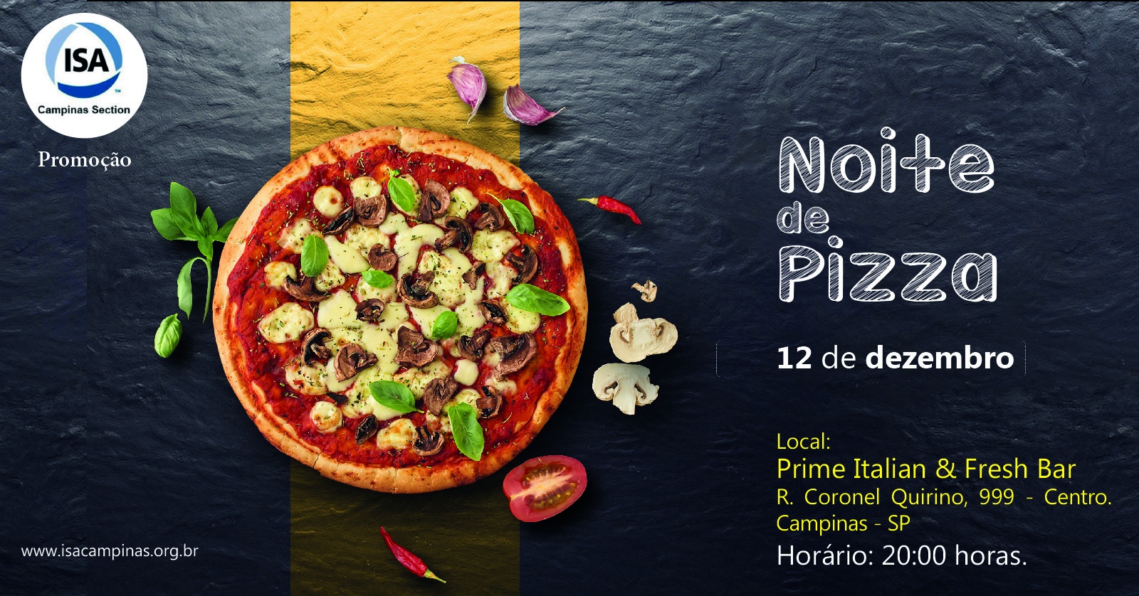 Noite da Pizza - Jantar - Sympla