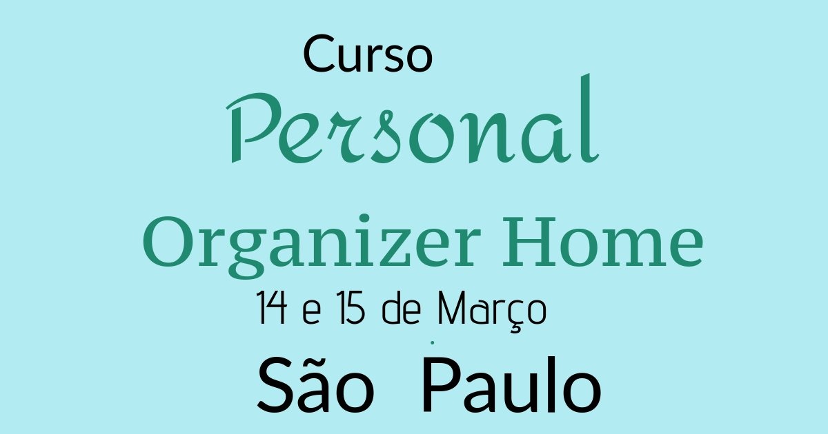 Curso de Personal Organizer em São Paulo 2024 Sympla