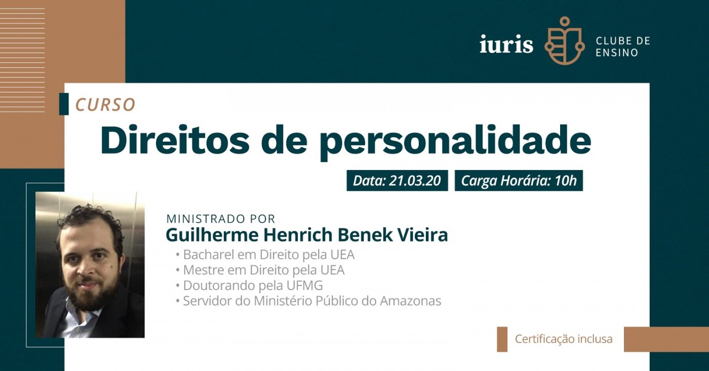 Curso de Direito da Personalidade em Manaus - Sympla