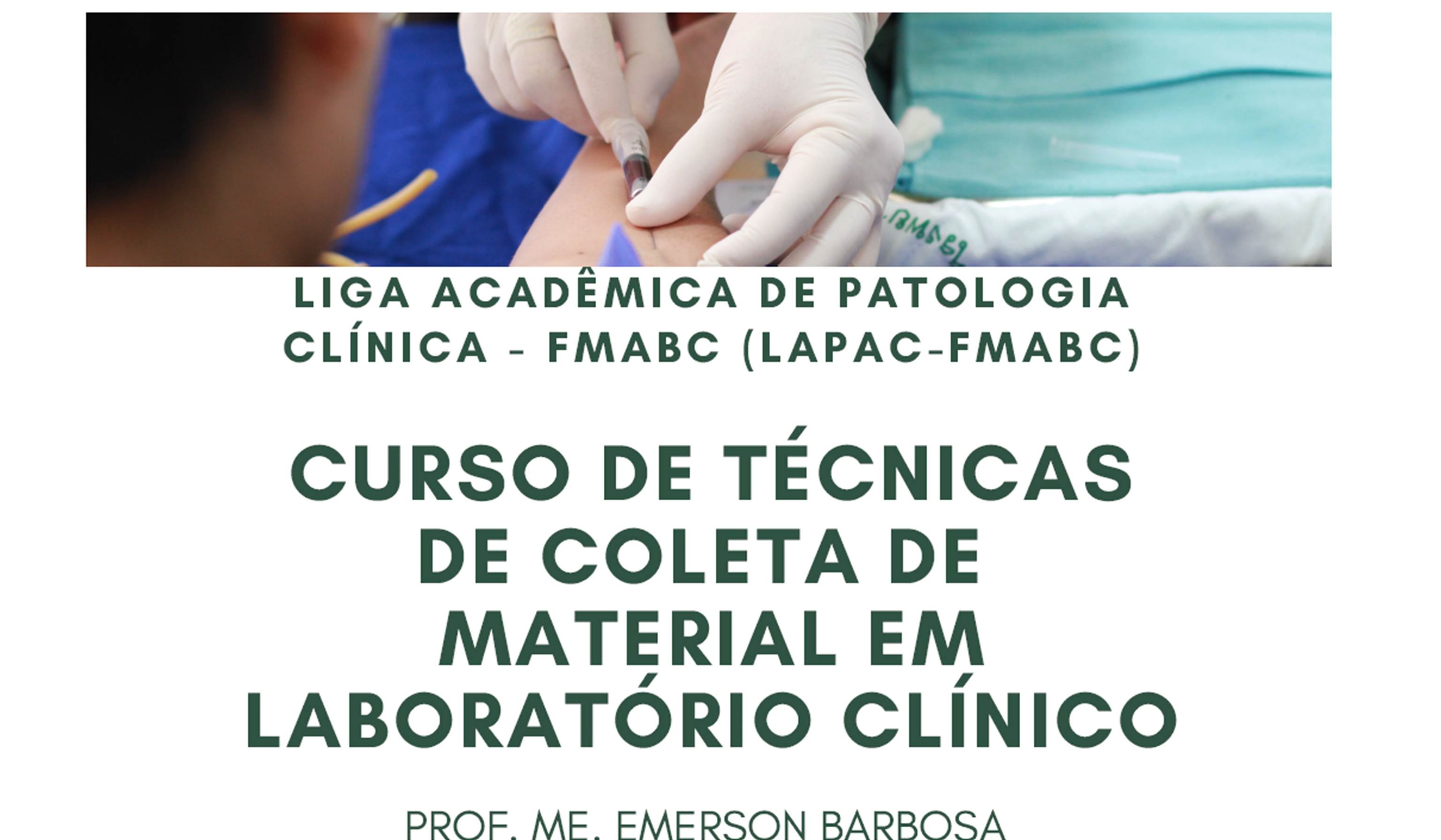 CURSO DE TÉCNICAS DE COLETA DE MATERIAL EM LABORATÓRIO CLÍNICO em Santo  André - Sympla