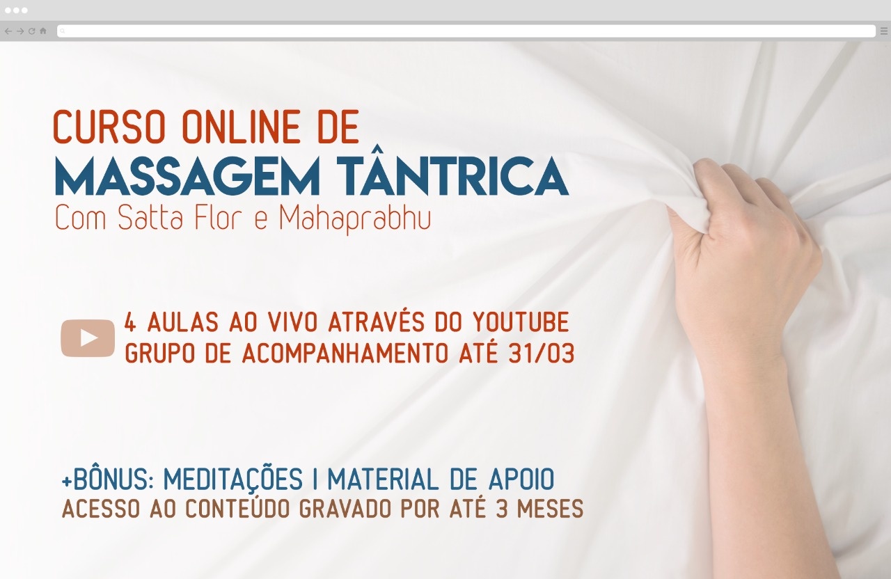 Curso de Massagem Tântrica ONLINE Sympla Curso de Massagem Tântrica ONLINE Sympla