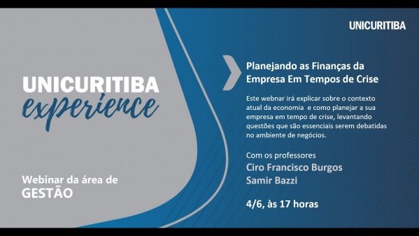 Planejando as Finanças da Empresa Em Tempos de Crise - online - Sympla
