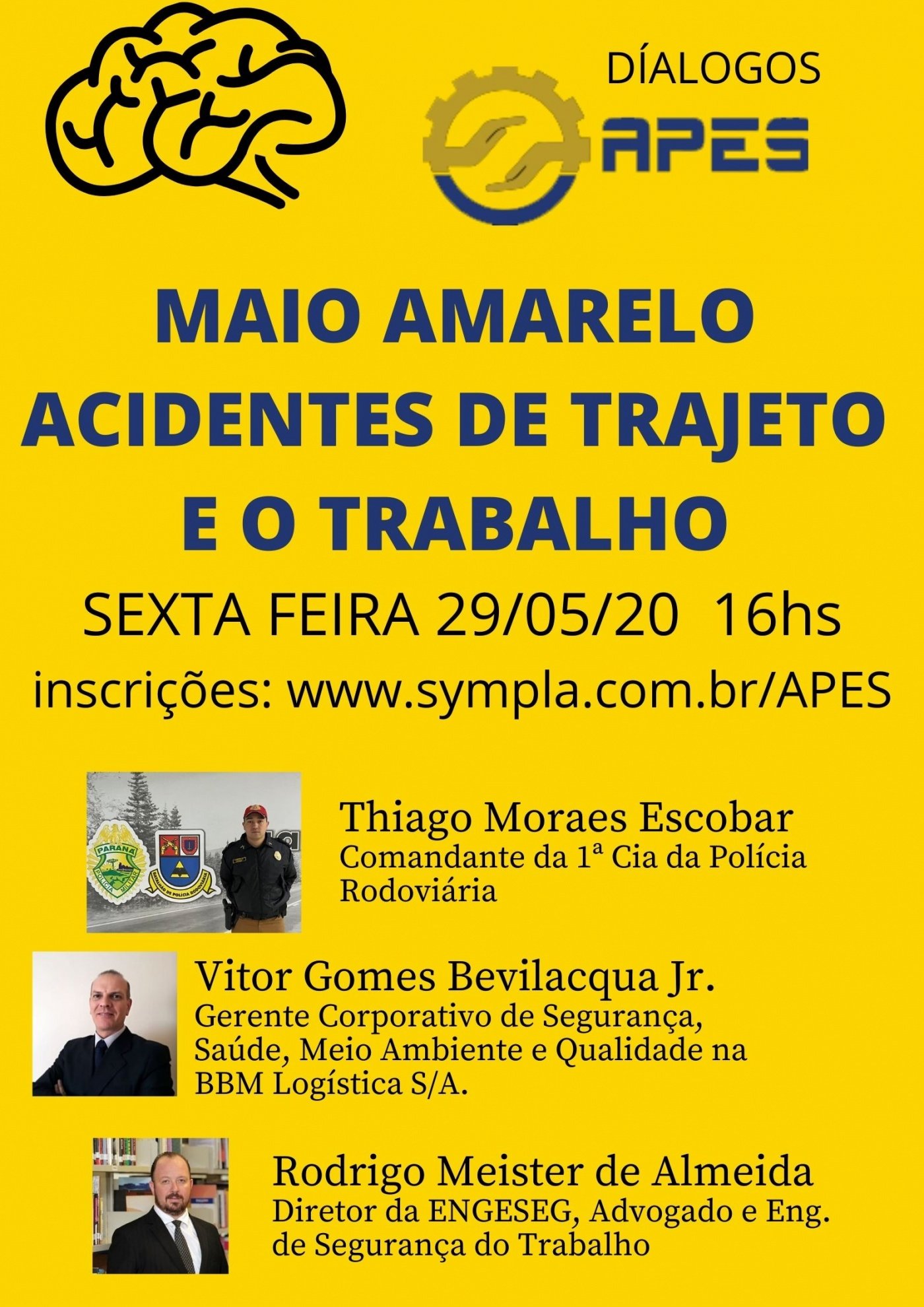 Maio Amarelo - Acidentes de Trajeto e o Trabalho - online - Sympla