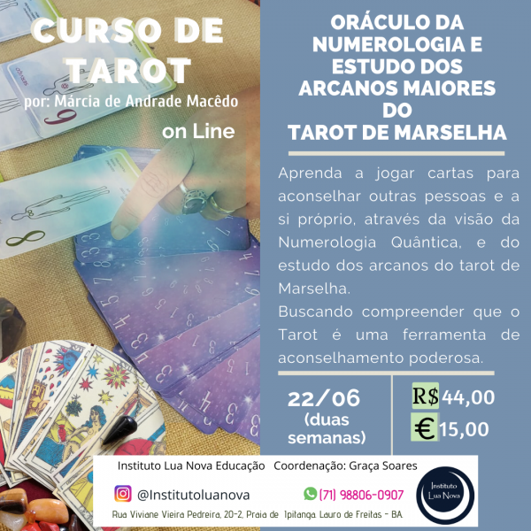Curso de Tarot - Oráculo da Numerologia & Estudo dos Arcanos Maiores do ...