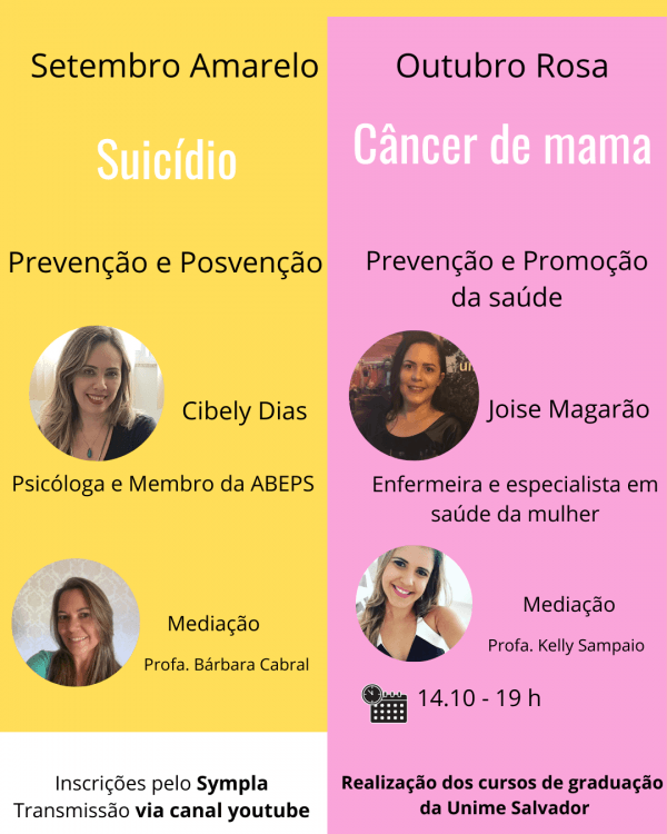 Setembro Amarelo e Outubro Rosa - online - Sympla