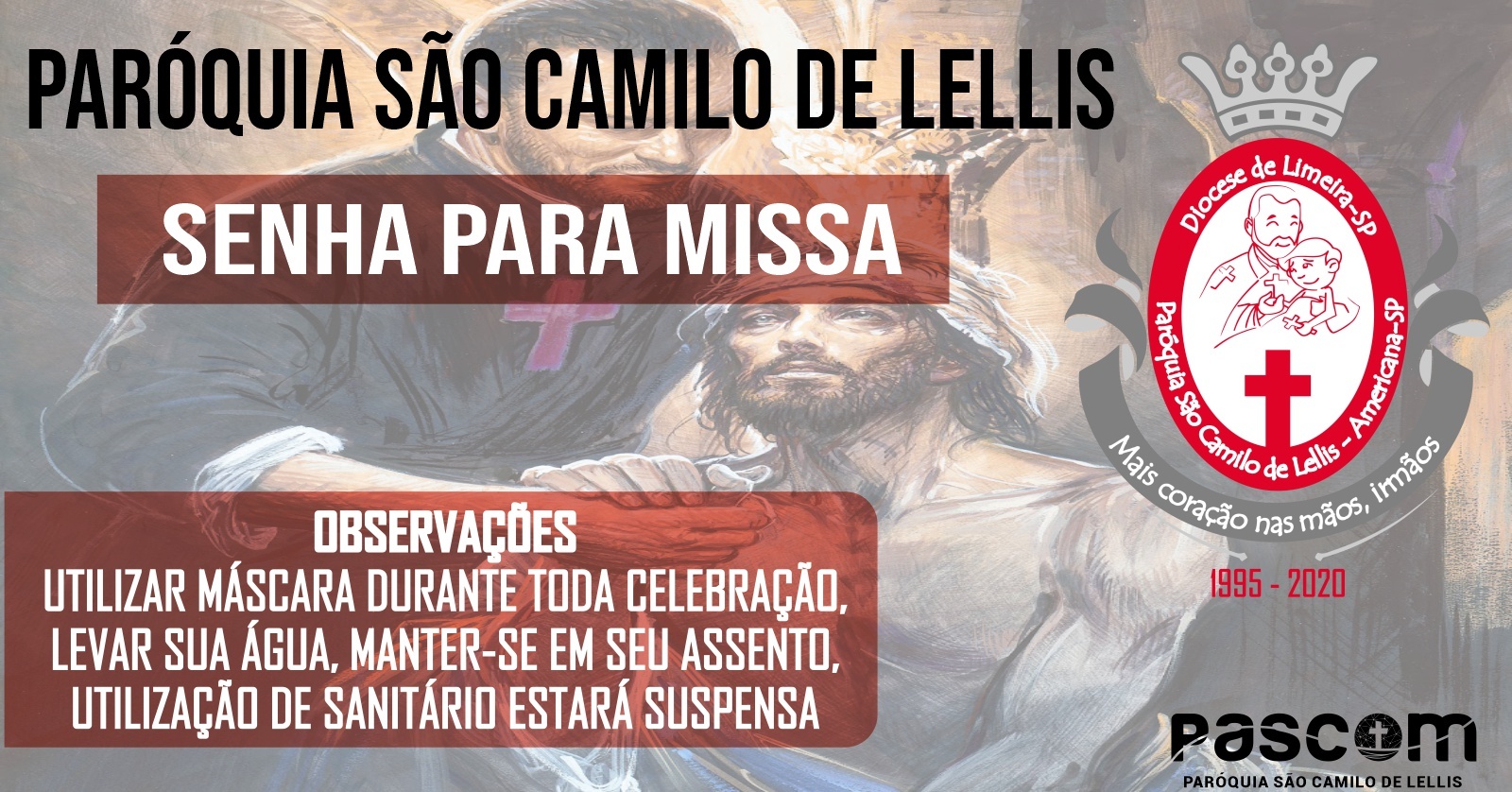 SENHA MISSA MÊS DE JUNHO MATRIZ SÃO CAMILO DE LELLIS Sympla