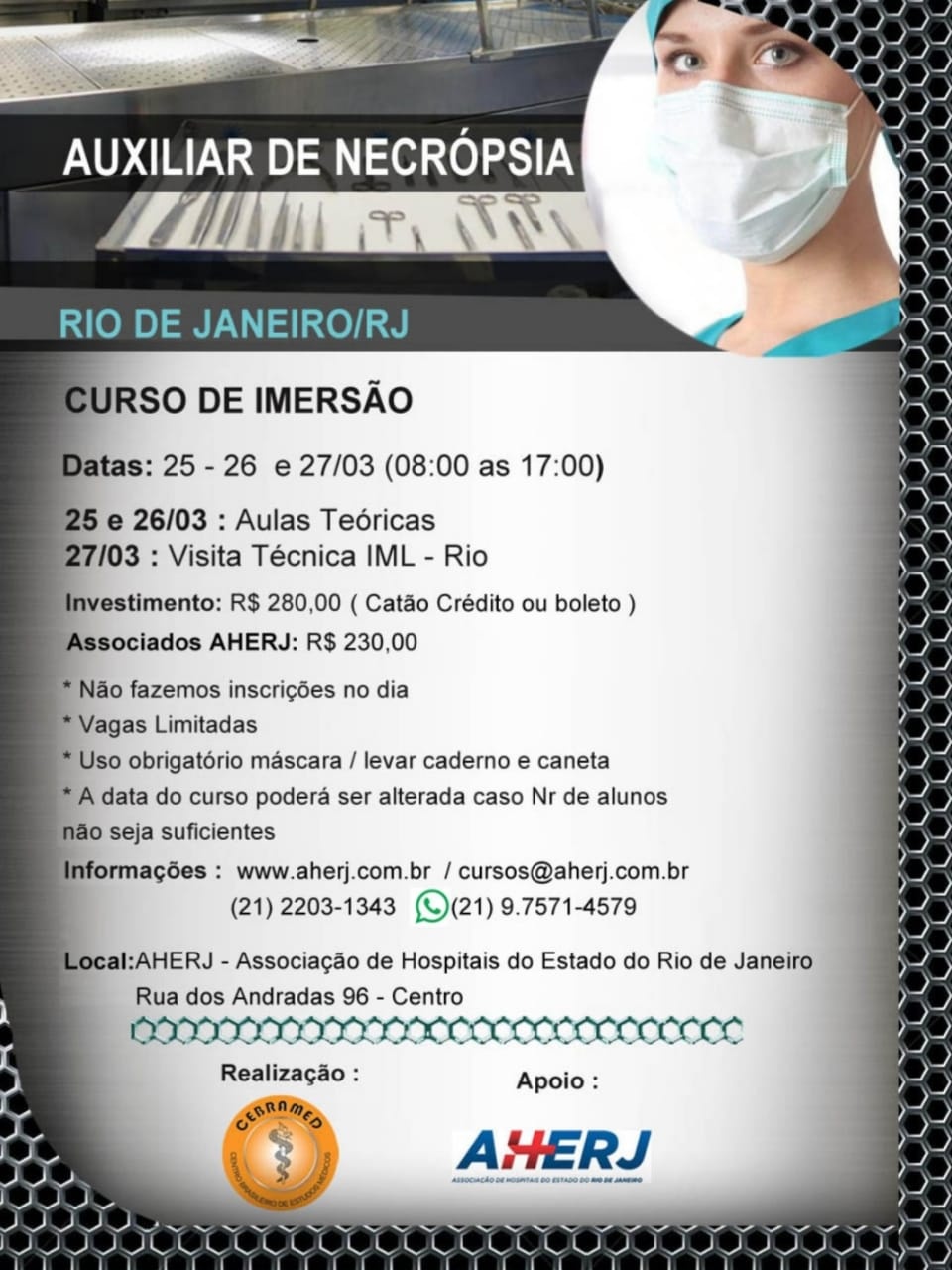 Curso de Imersão Auxiliar de Necropsia em Rio de Janeiro - Sympla