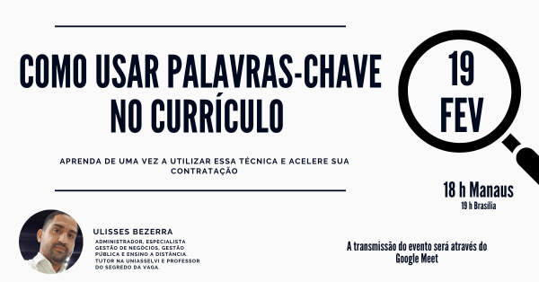 Como usar palavras-chave no currículo. - online - Sympla