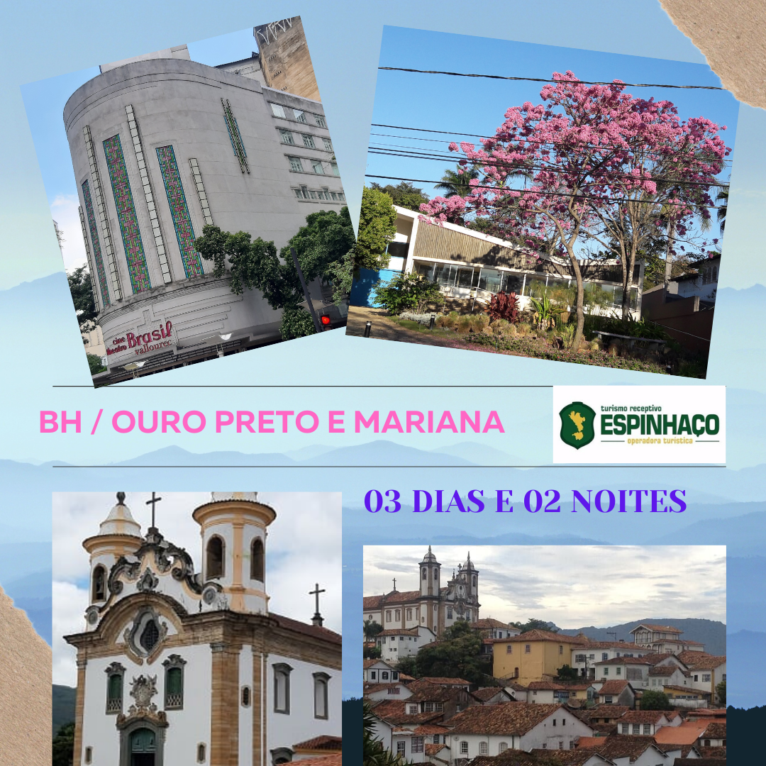 BH / Ouro Preto e Mariana 03 dias e 02 noites