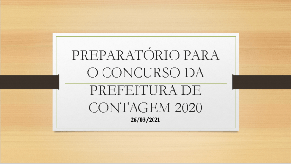Imagem do evento Aulão Preparatório Para o Concurso de Contagem