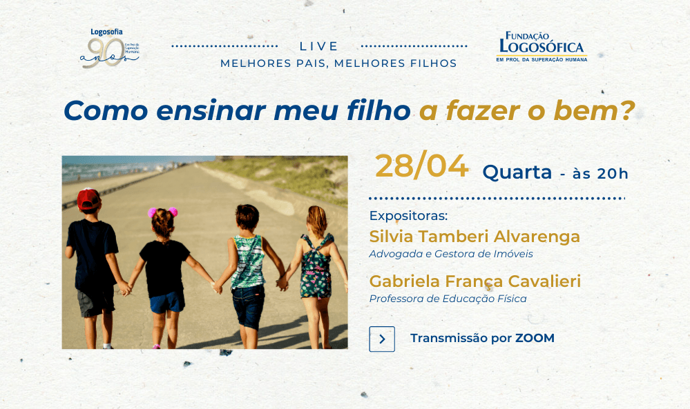 Como ensinar meu filho a fazer o bem? - online - Sympla