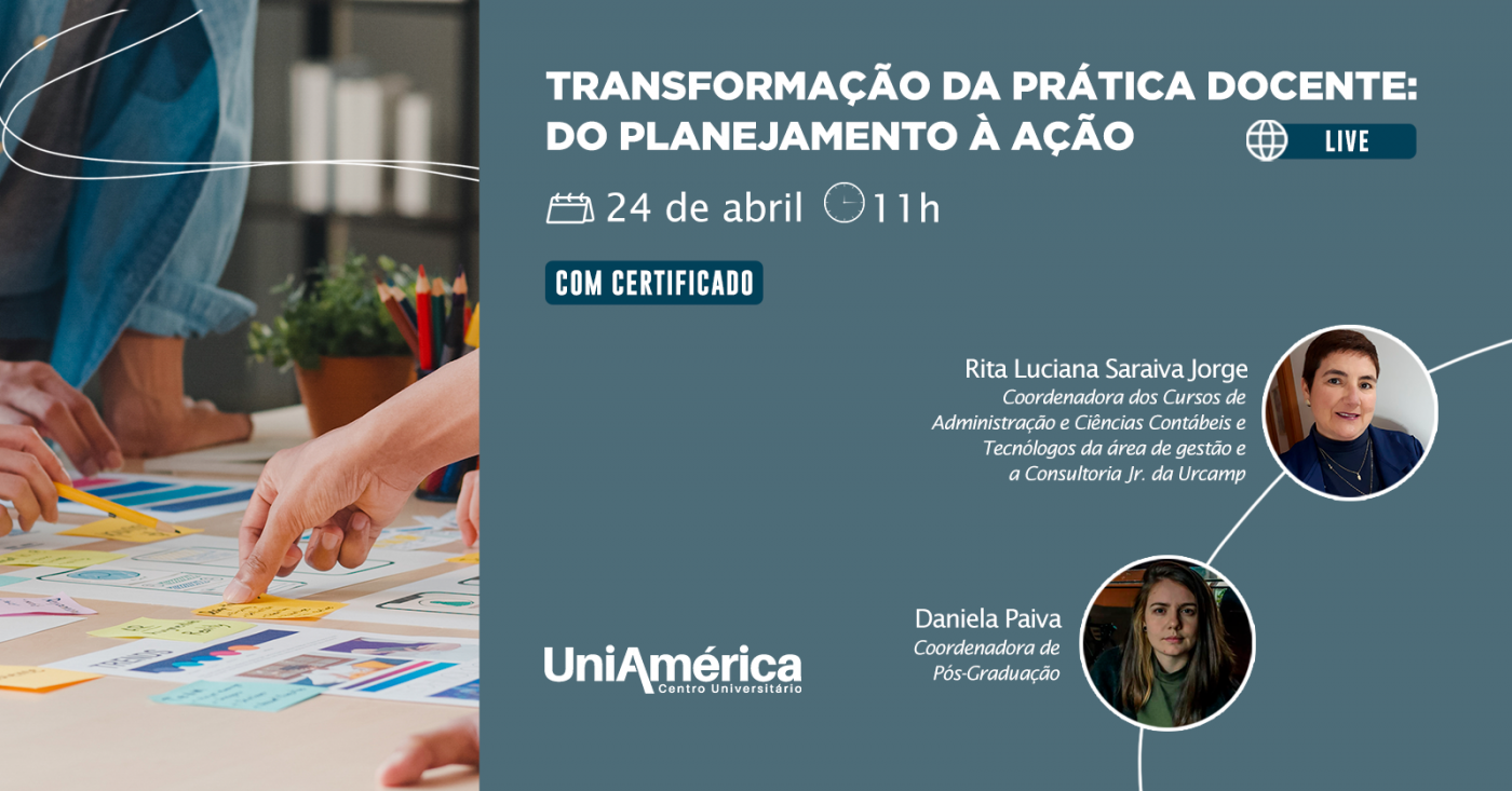 Transformação da prática docente: do planejamento à ação - online - Sympla