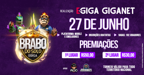 Torneio E Giga De Free Fire 08 Brabo Do Solo Online Sympla