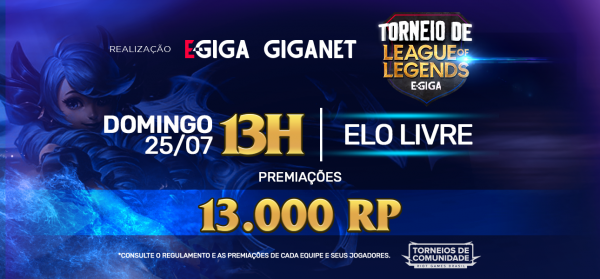 Torneio E Giga De League Of Legends 05 Online Sympla