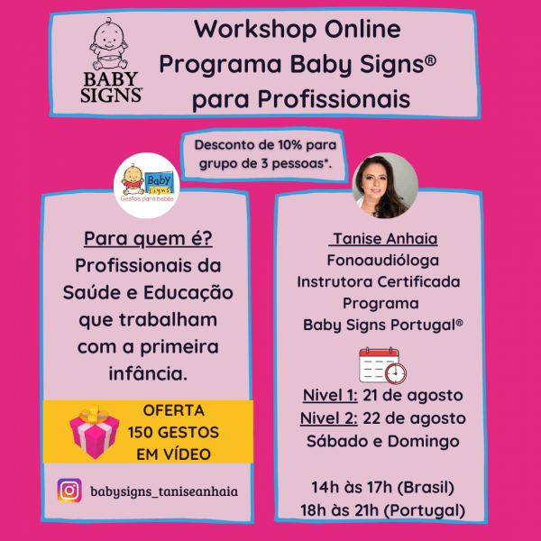 Workshop Programa Baby Signs® para Profissionais - online - Sympla