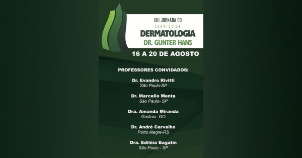 Evandro Rivitti XIII Jornada do Serviço de Dermatologia Dr Günter Hans - HUMAP UFMS ...