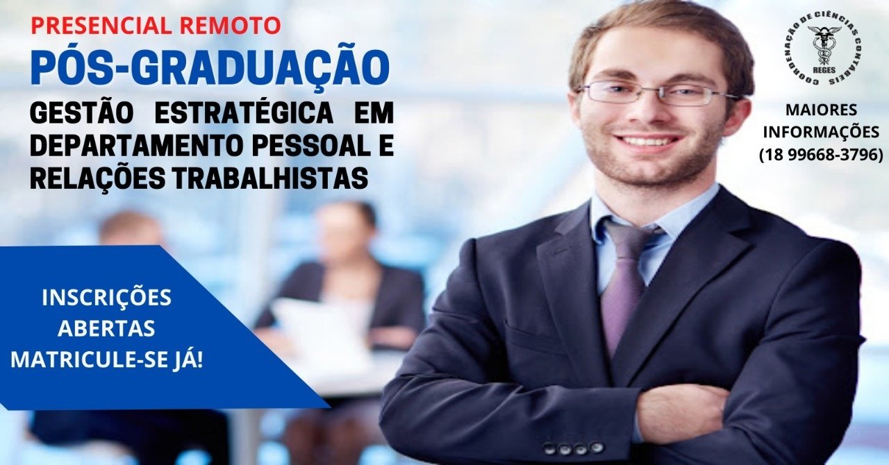 PÓS-GRADUAÇÃO EM GESTÃO ESTRATÉGICA EM DEPARTAMENTO PESSOAL E RELAÇÕES ...