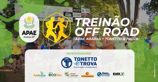 3º Treinão Off Road - APAE Araras + Tonetto & Trova em Araras - Sympla
