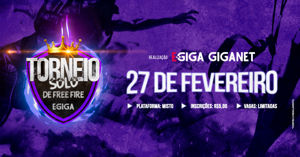 Torneio E Giga De Free Fire 13 Online Sympla