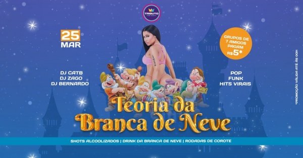 Teoria da Branca de Neve, Sexta - 25/03 @TRIBUTOPUBPARTY em Pelotas ...