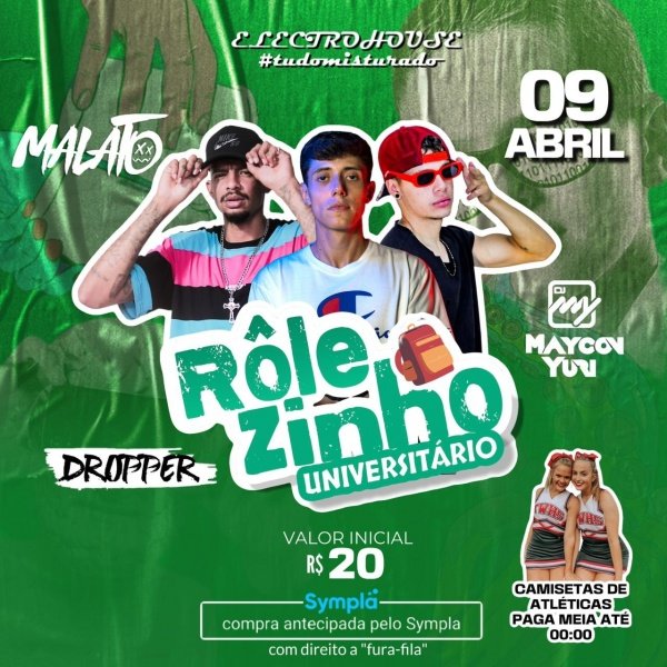 Rôle Zinho universitário em Uberaba Sympla