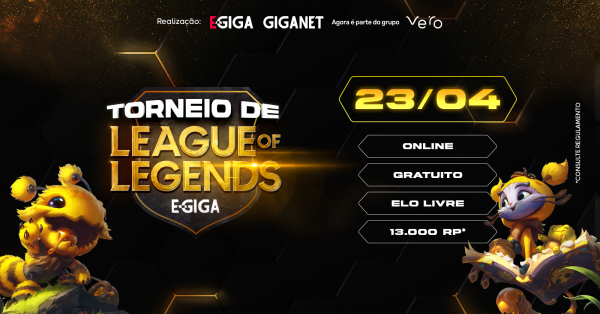 Torneio E Giga De League Of Legends 05 Online Sympla