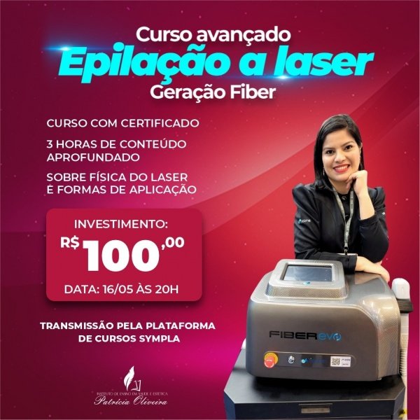 CURSO DEPILAÇÃO A LASER/ FIBER EVO - online - Sympla