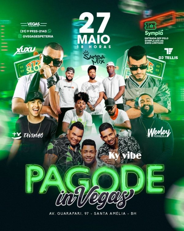 Pagode in Vegas em Belo Horizonte Sympla